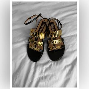 MOSCHINO Black Women‘s Sandals. Size: 37. Very Beautiful! New.